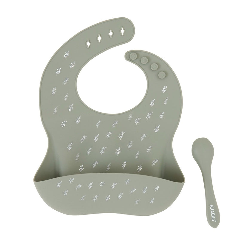 All4Ella - Silicone Bib with Spoon - Winkalotts