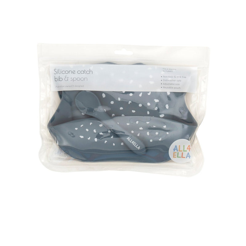 All4Ella - Silicone Bib with Spoon - Winkalotts