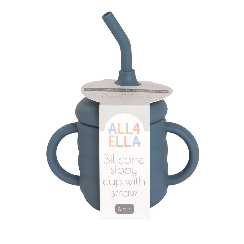 All4Ella - Silicone Sippy Cup with Straw - Winkalotts