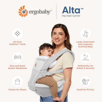 Ergobaby Alta Hip Seat Baby Carrier - Winkalotts