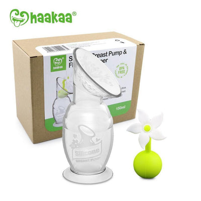 Haakaa Silicone Breast Pump & Flower Stopper - Winkalotts
