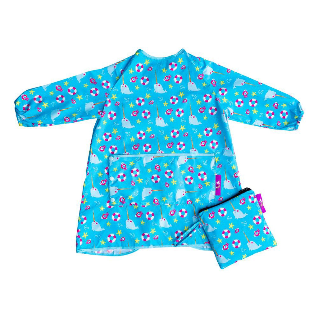 Tidy Tot Weaning Bib Long Sleeves Waterproof Coverall Bib Cover & Catch