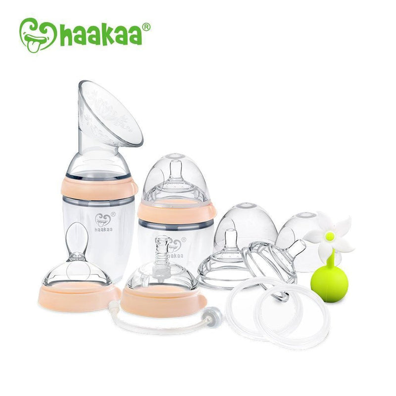 Haakaa Premium Silicone Breast Pump & Bottle Pack Generation 3 - Winkalotts