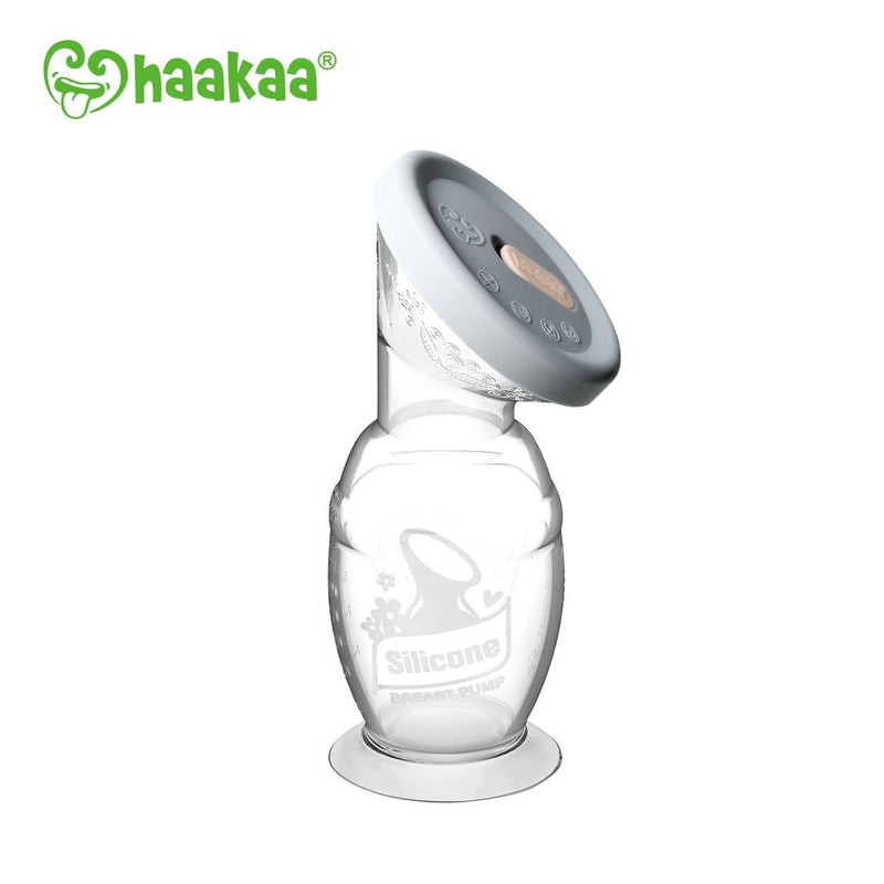Haakaa Silicone Breast Pump With Suction Base & Silicone Cap - Winkalotts
