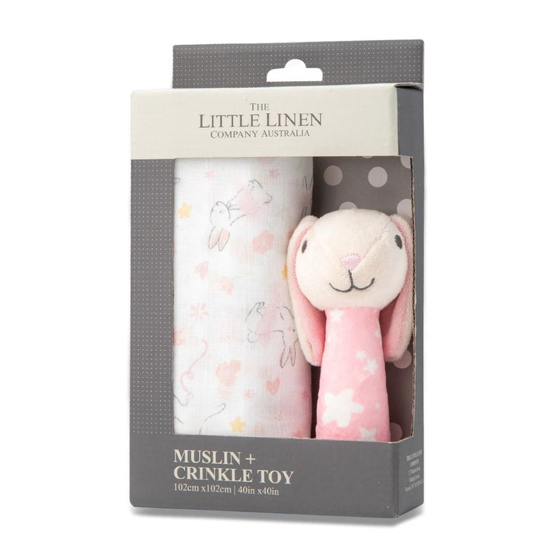 The Little Linen Company Muslin Crinkle Toy - Winkalotts