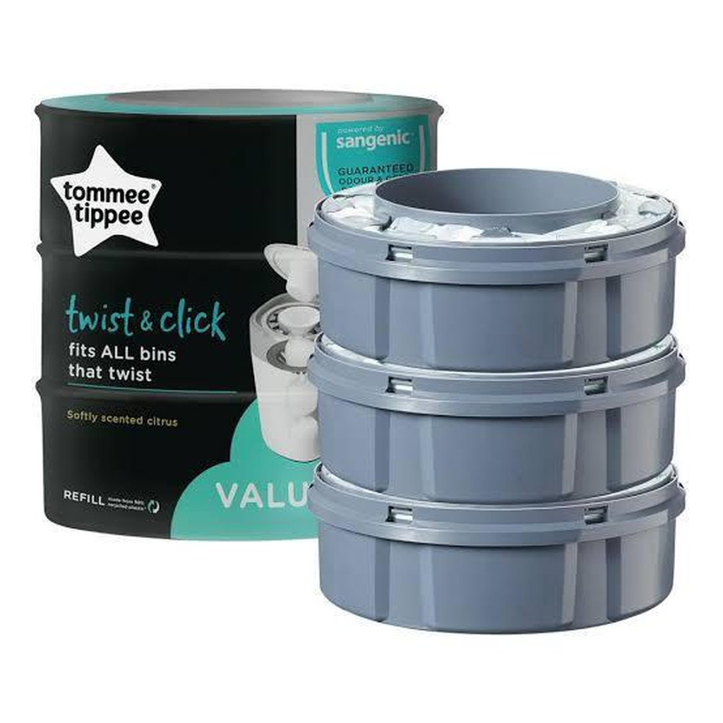 100m Nappy Bin Refill, Nappy Bin Liners, Disposable Bin Bags For Nappies Compatible With Tommee Tippee Twist & Click Refill, Sangenic Tec & Simplee Sangenic Nappy Bins, Baby Nappy Bags